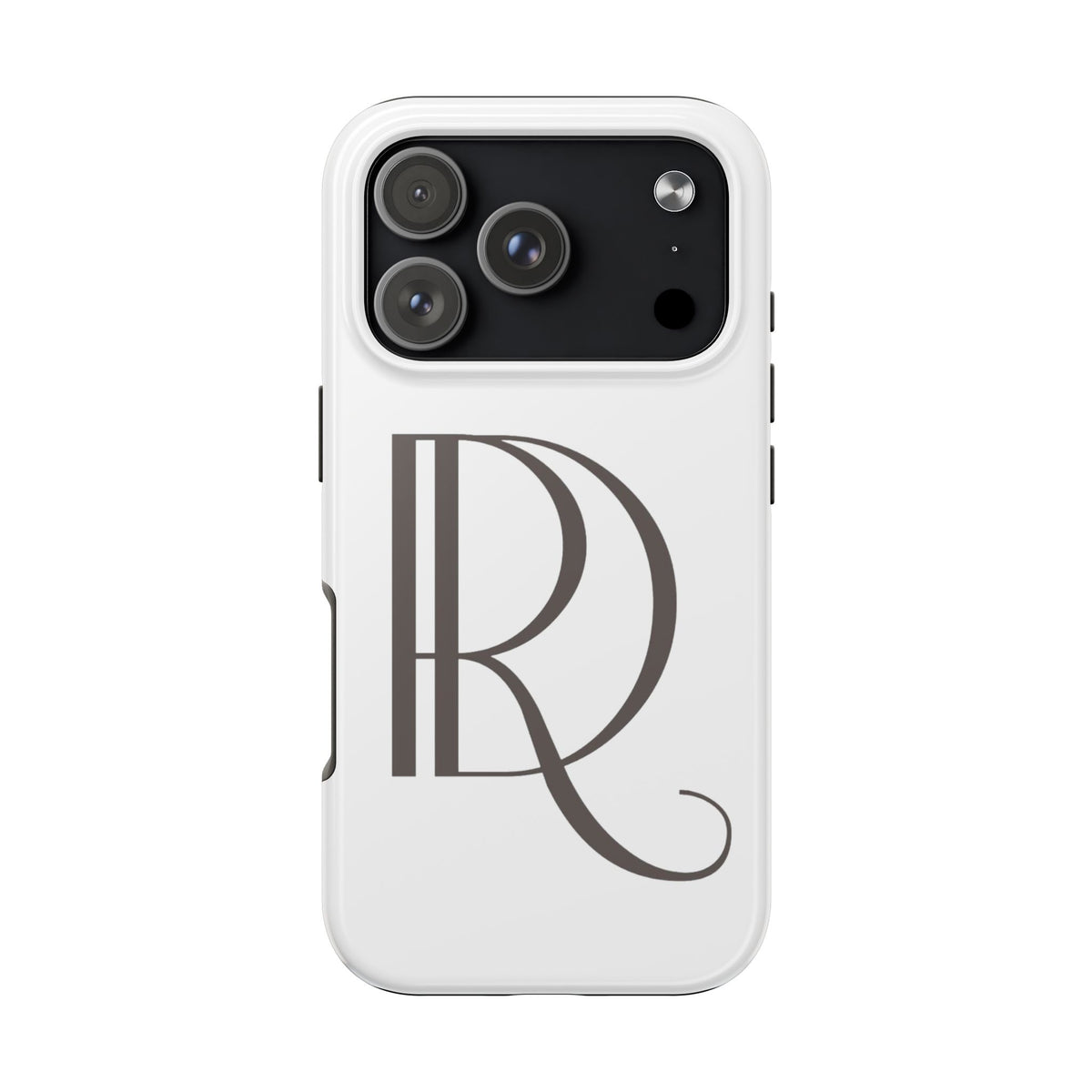 Monogram R Tough Phone Case — Elegant Initial Protective Case