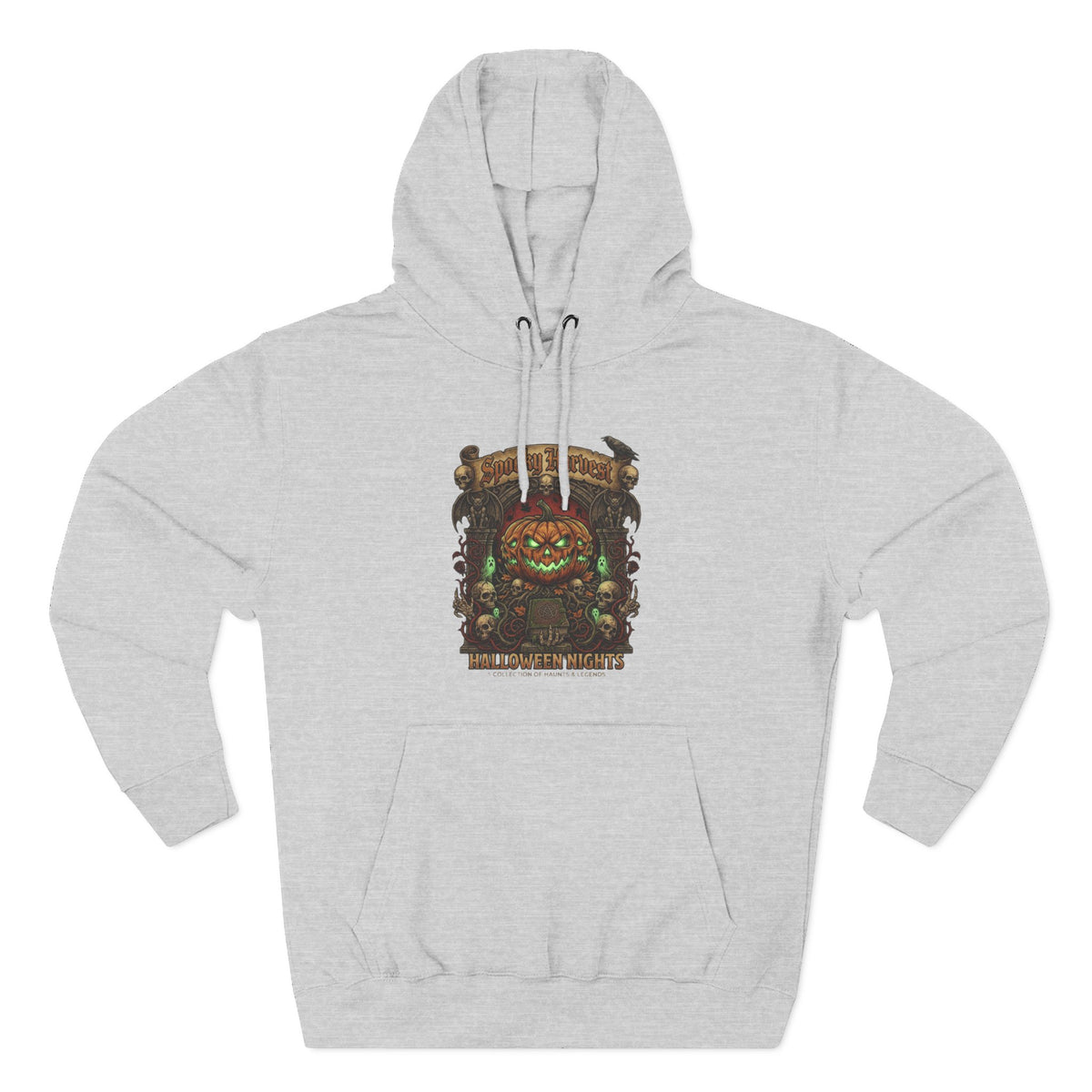 Jack-O'-Lantern Shrine Halloween Hoodie — Spooky Pumpkin Graphic Pullover
