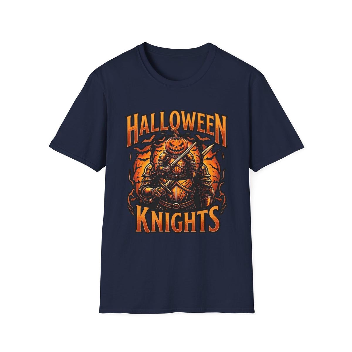 Halloween Knights T-Shirt — Pumpkin Knight Graphic Tee for Halloween