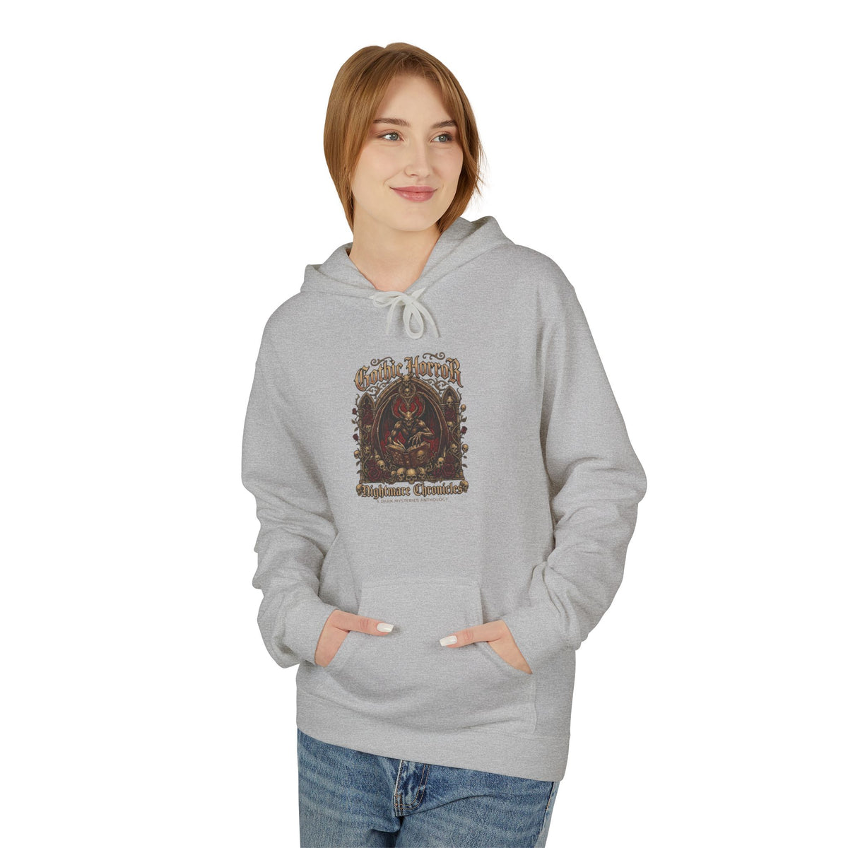 Vintage Botanical 'Autumn Camper' Hoodie — Retro Forest Camping Graphic