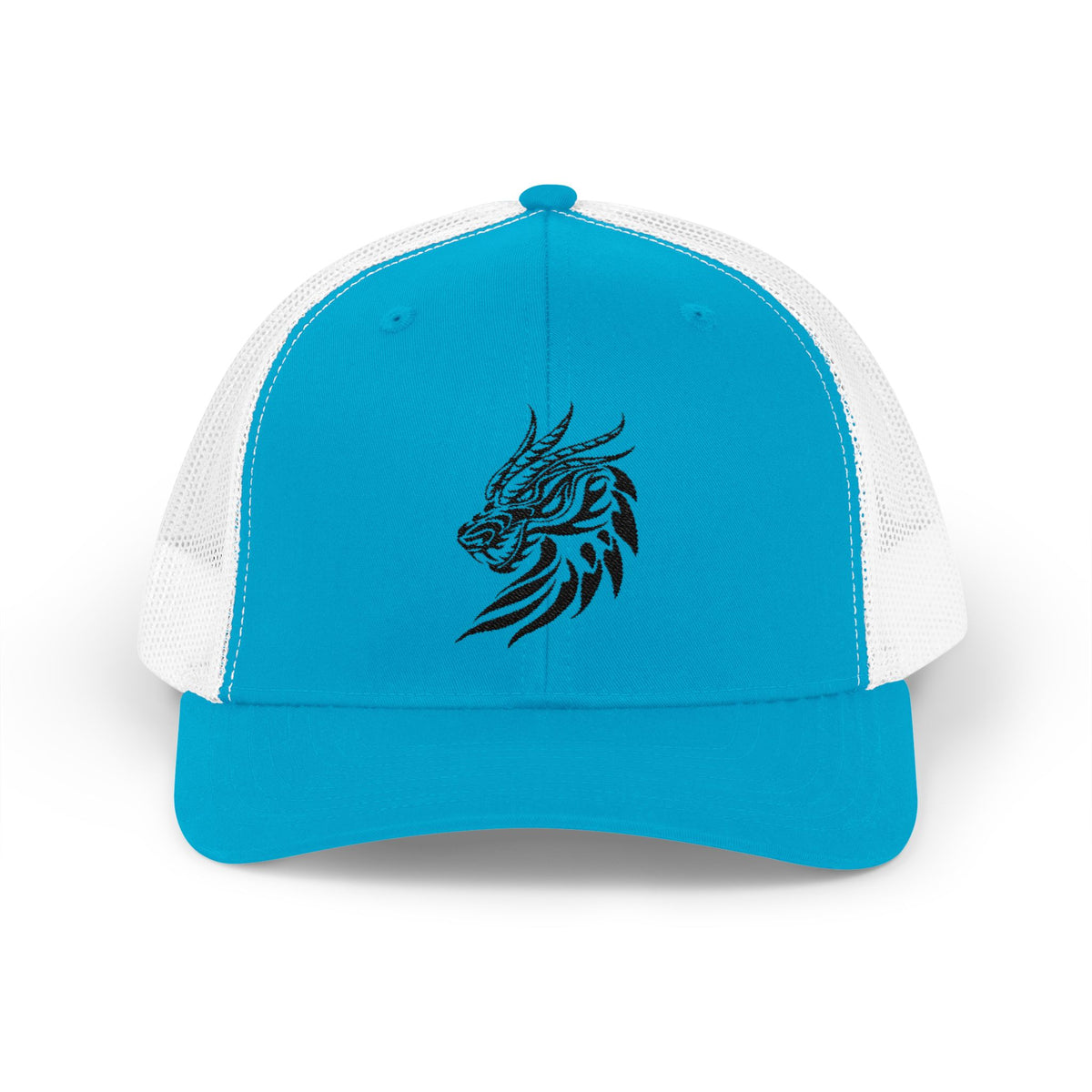 Trucker Cap — Black Tribal Dragon Snapback