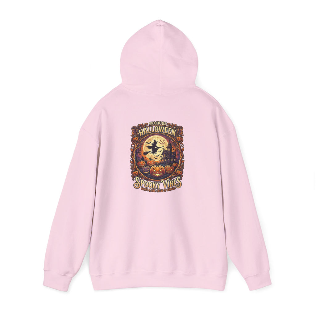 Halloween Pumpkin Hoodie — Happy Halloween Vintage Witch & Spooky Vibes Pullover
