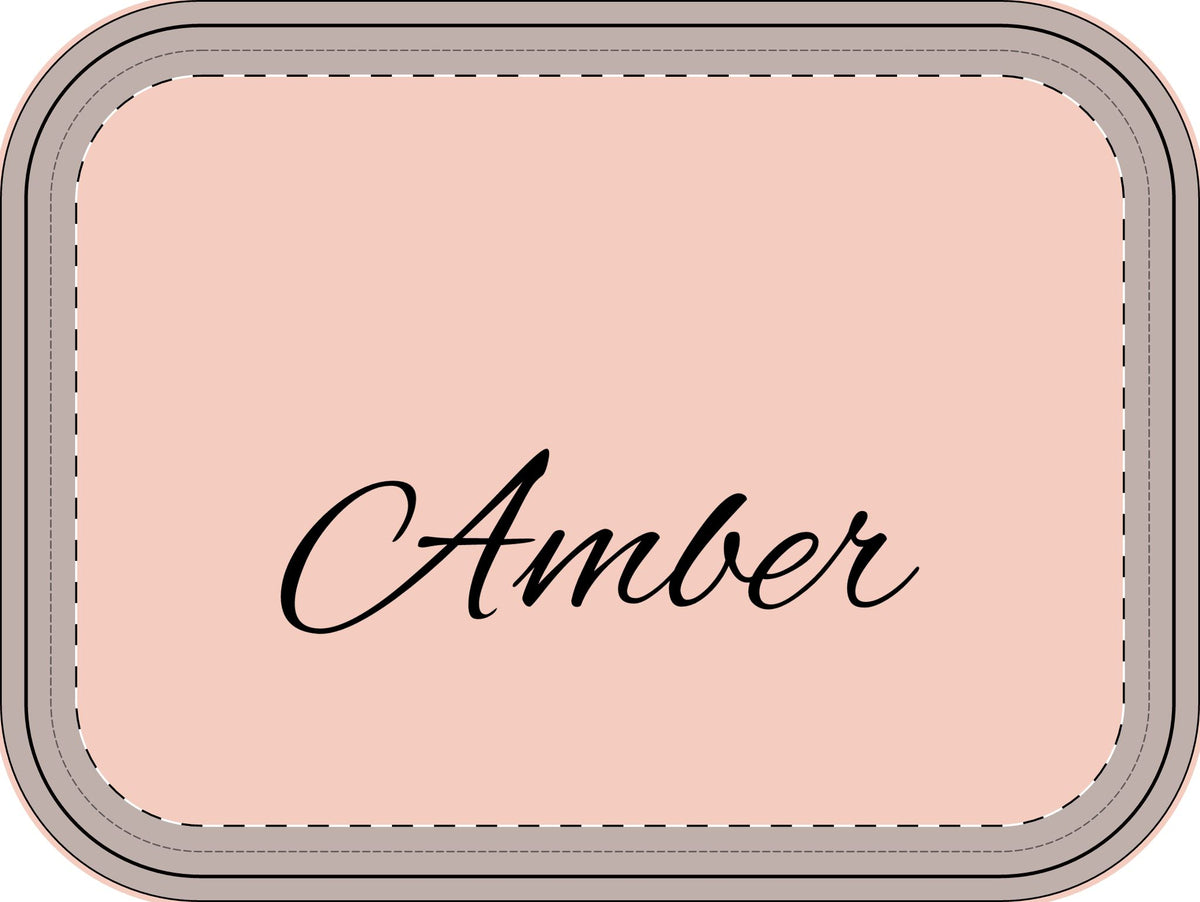 Personalized Double Zipper Jewelry Box – Custom Name Amber Travel Case
