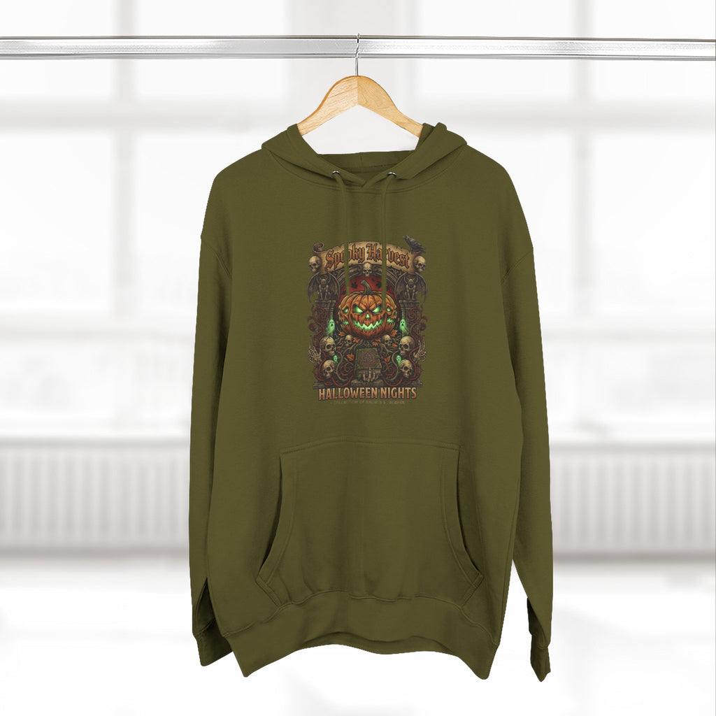 Jack-O'-Lantern Shrine Halloween Hoodie — Spooky Pumpkin Graphic Pullover