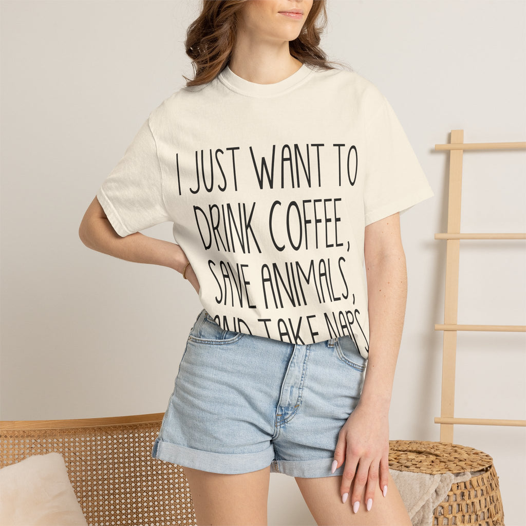 Coffee, Save Animals & Naps T-Shirt
