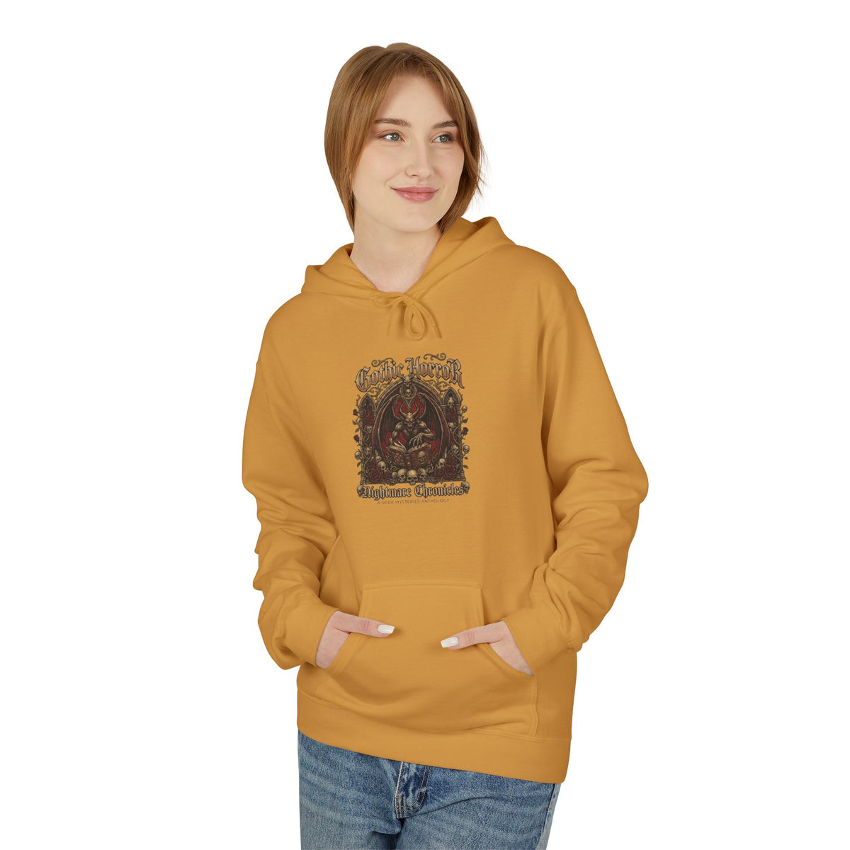 Vintage Botanical 'Autumn Camper' Hoodie — Retro Forest Camping Graphic