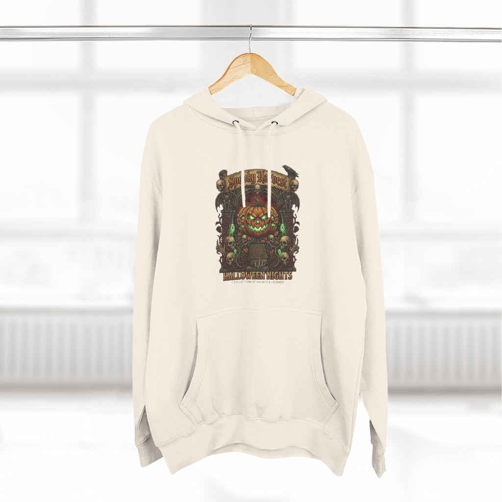 Jack-O'-Lantern Shrine Halloween Hoodie — Spooky Pumpkin Graphic Pullover