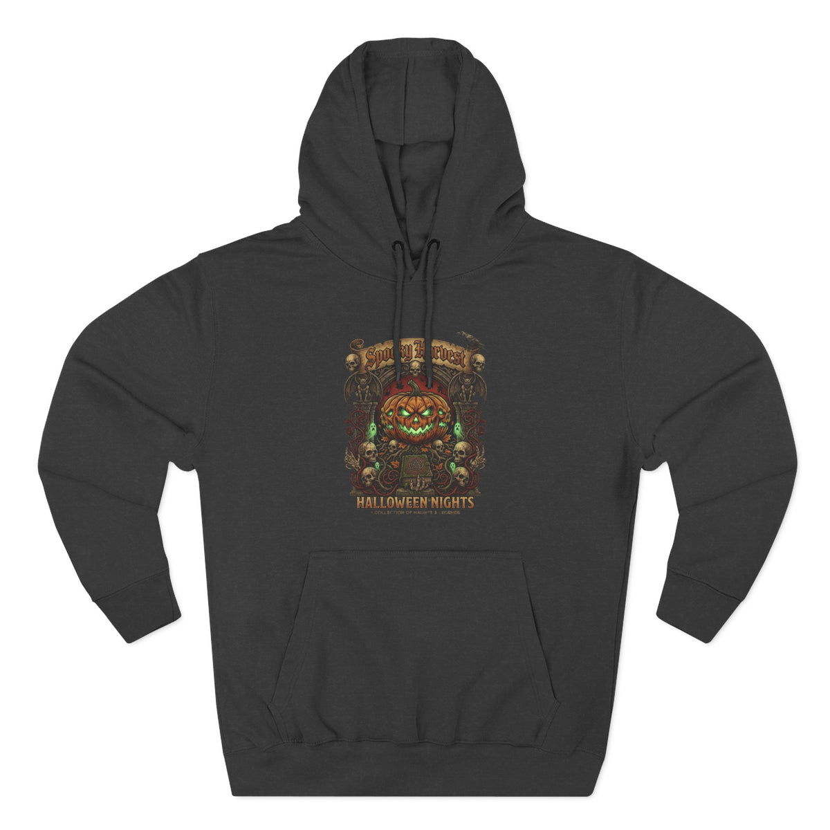 Jack-O'-Lantern Shrine Halloween Hoodie — Spooky Pumpkin Graphic Pullover