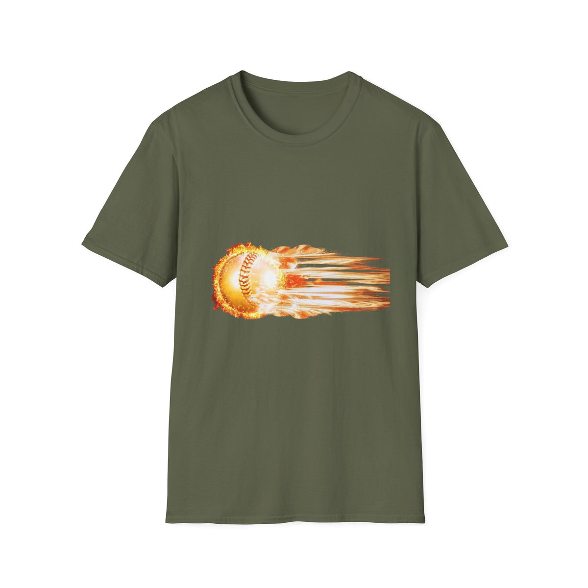 Baseball Fireball T-Shirt — Fast Pitch Meteor Graphic Tee