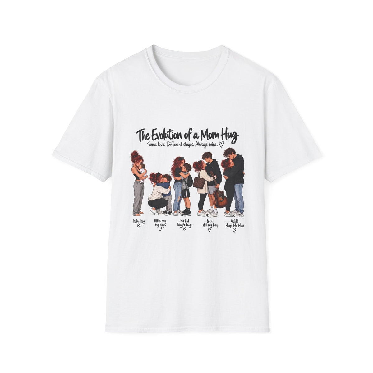 The Evolution of a Mom Hug T-Shirt Boy — Funny Mom Life Tee