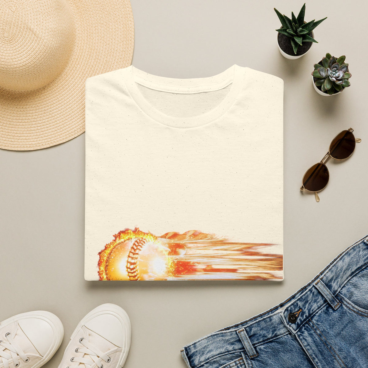 Baseball Fireball T-Shirt — Fast Pitch Meteor Graphic Tee