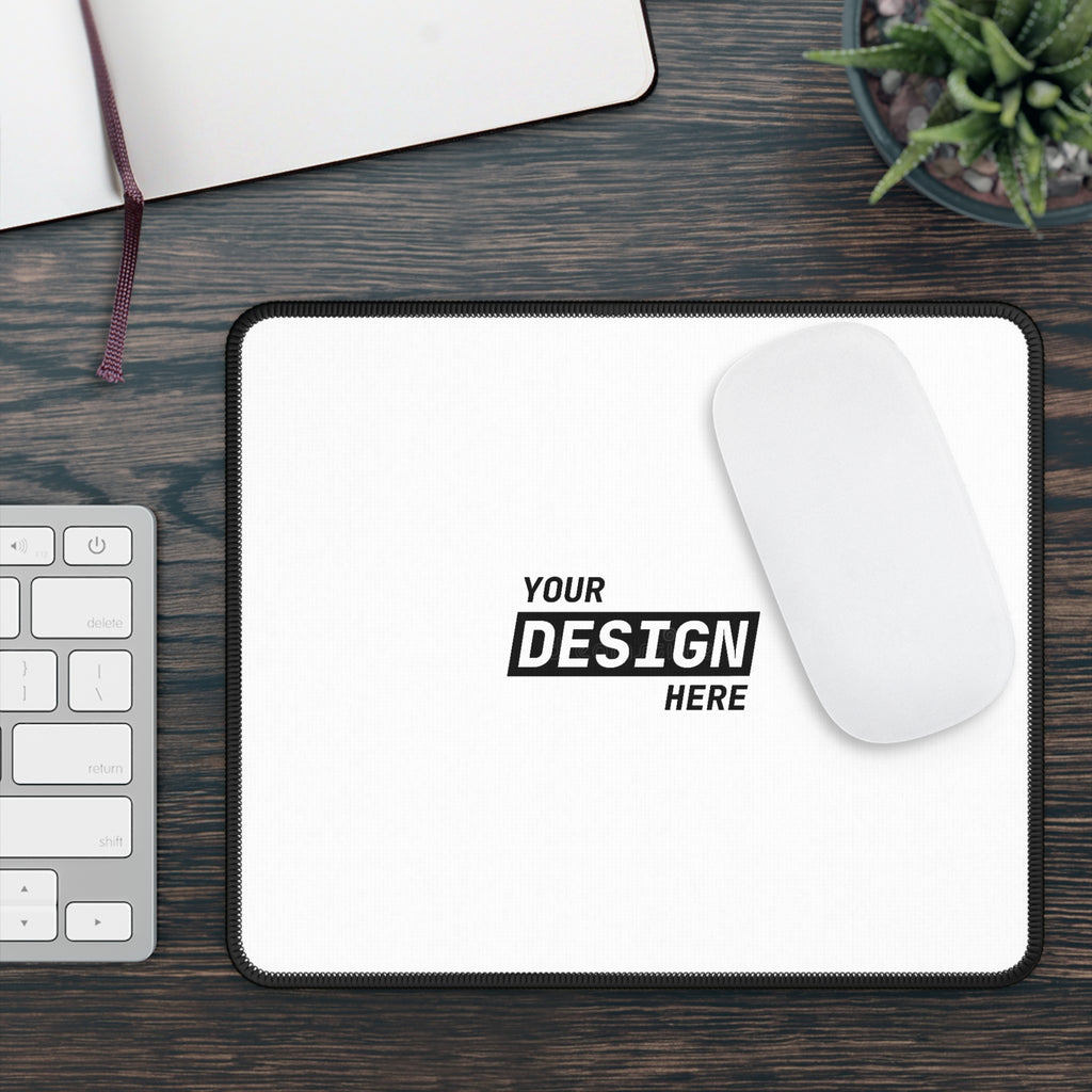 Gaming Mouse Pad — Custom 'Your Design Here' White Desk Pad