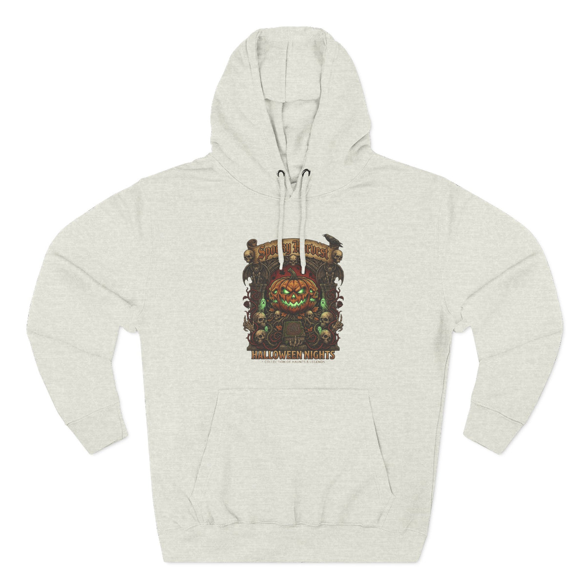 Jack-O'-Lantern Shrine Halloween Hoodie — Spooky Pumpkin Graphic Pullover