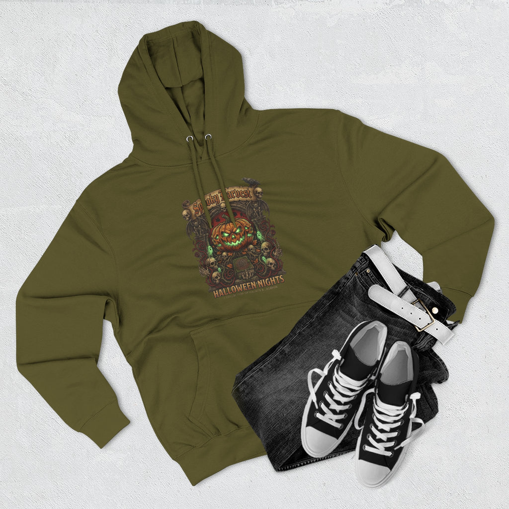 Jack-O'-Lantern Shrine Halloween Hoodie — Spooky Pumpkin Graphic Pullover