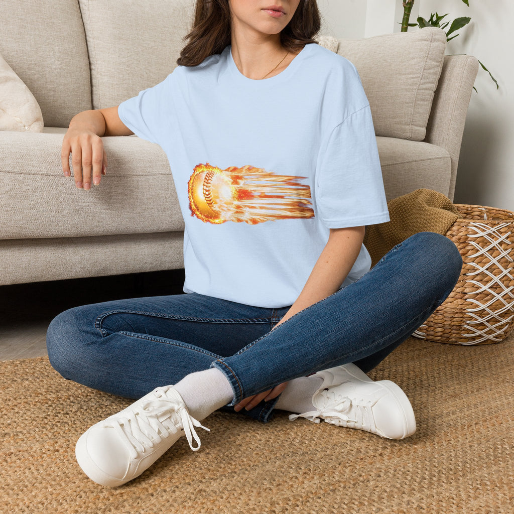 Baseball Fireball T-Shirt — Fast Pitch Meteor Graphic Tee