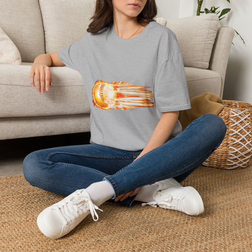 Baseball Fireball T-Shirt — Fast Pitch Meteor Graphic Tee