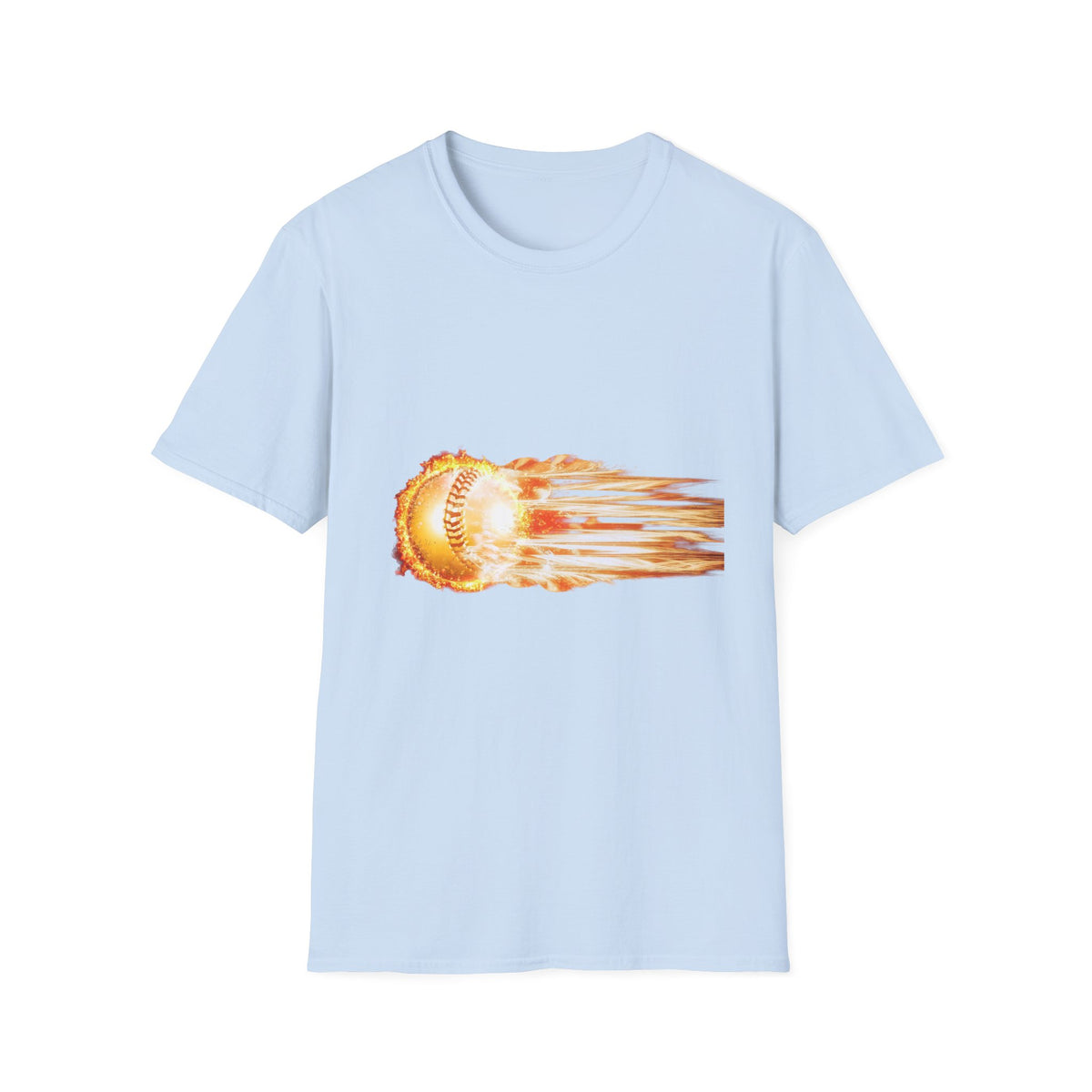 Baseball Fireball T-Shirt — Fast Pitch Meteor Graphic Tee