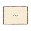Woven Blanket - Minimal Logo Throw Blanket (Cozy Neutral & Charcoal)