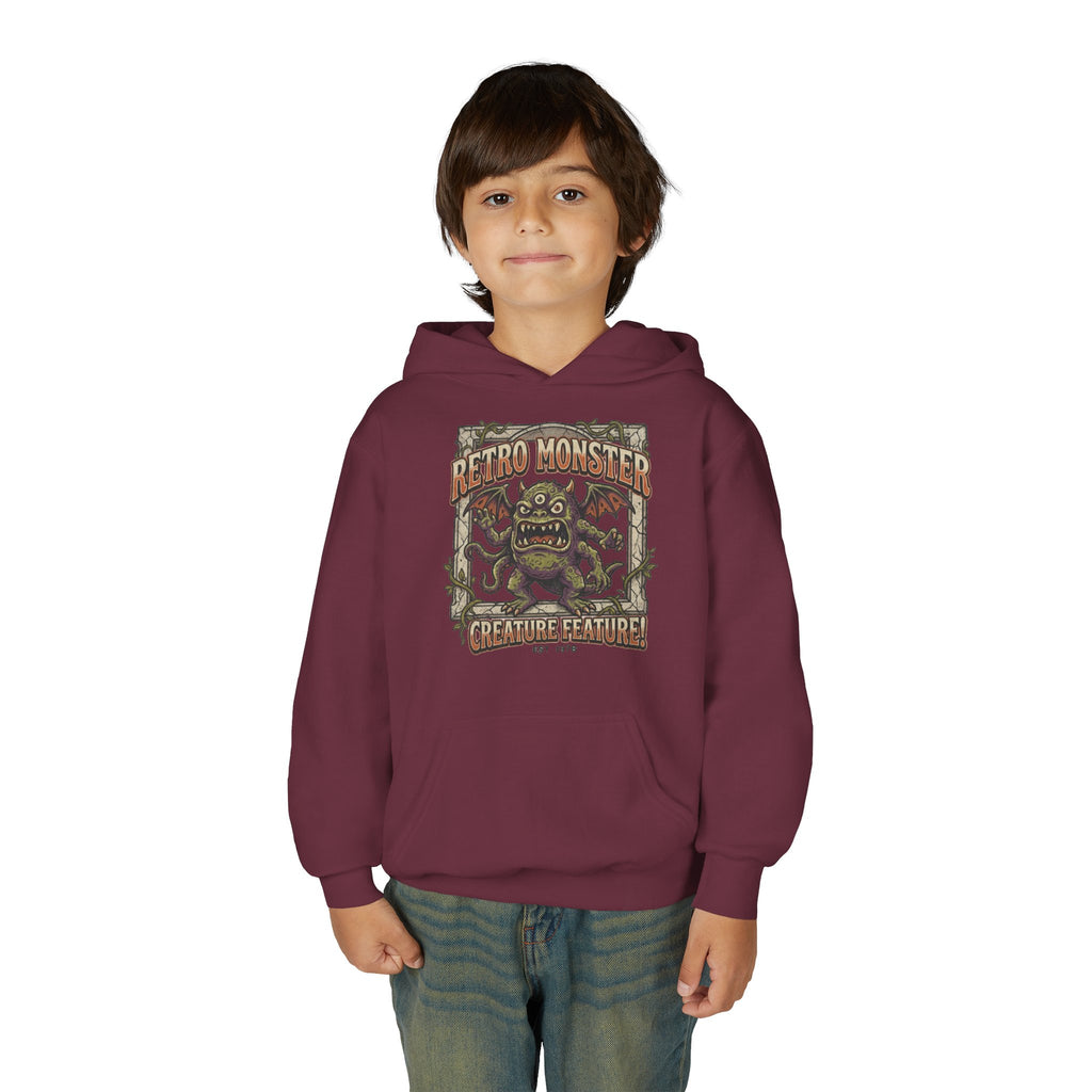 Youth Hoodie — "Retro Monster: Creature Feature" Graphic Pullover