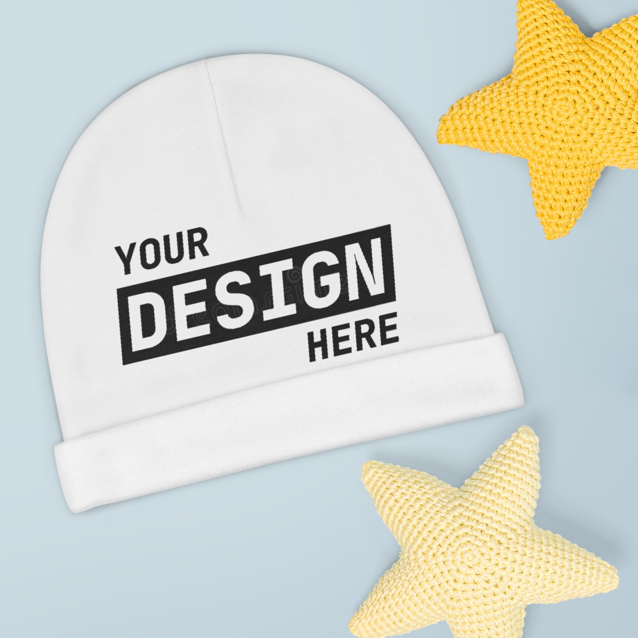 Baby Beanie — Personalized Baby Knit Hat (Your Design Here)