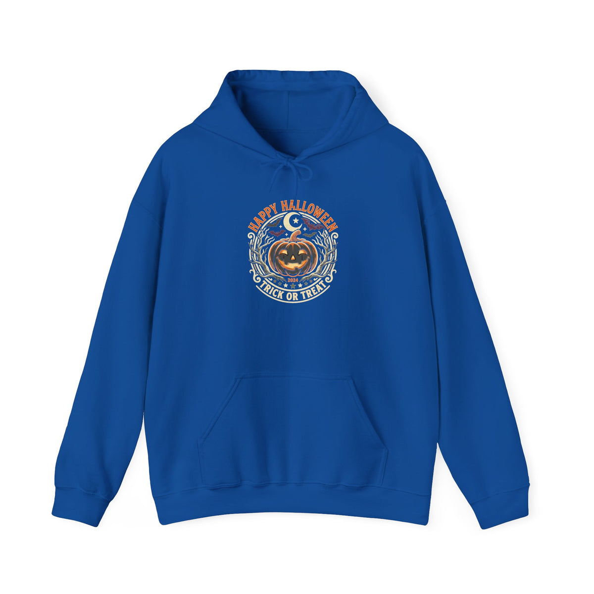 Halloween Pumpkin Hoodie — Happy Halloween Vintage Witch & Spooky Vibes Pullover