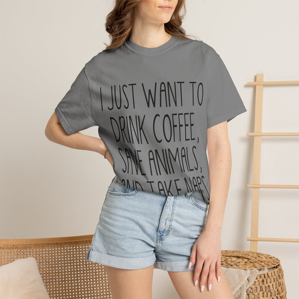 Coffee, Save Animals & Naps T-Shirt