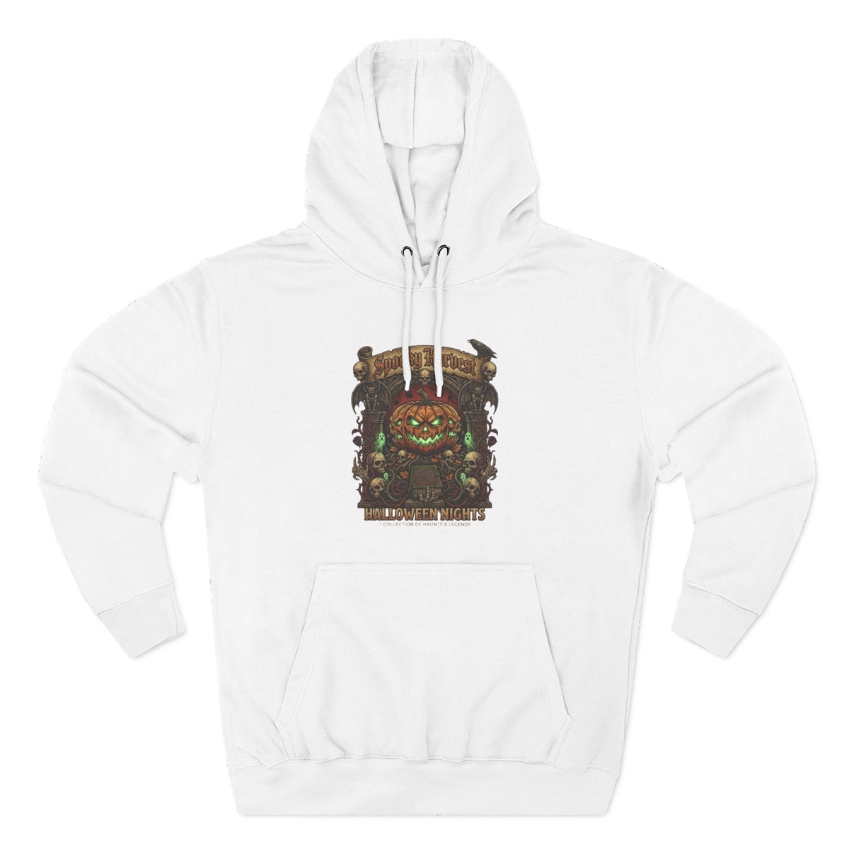 Jack-O'-Lantern Shrine Halloween Hoodie — Spooky Pumpkin Graphic Pullover