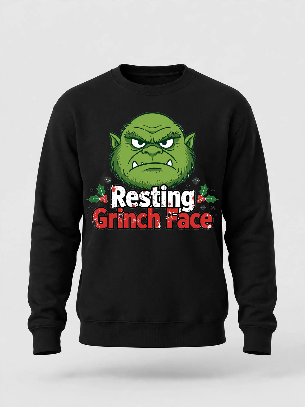 Christmas – Resting Grinch Face | Unisex Crewneck