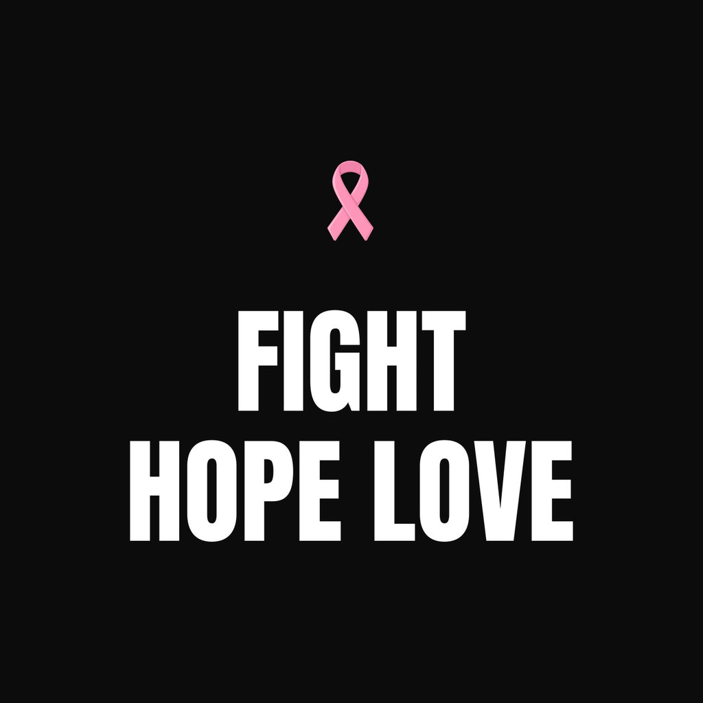 Fight Hope Love design close-up