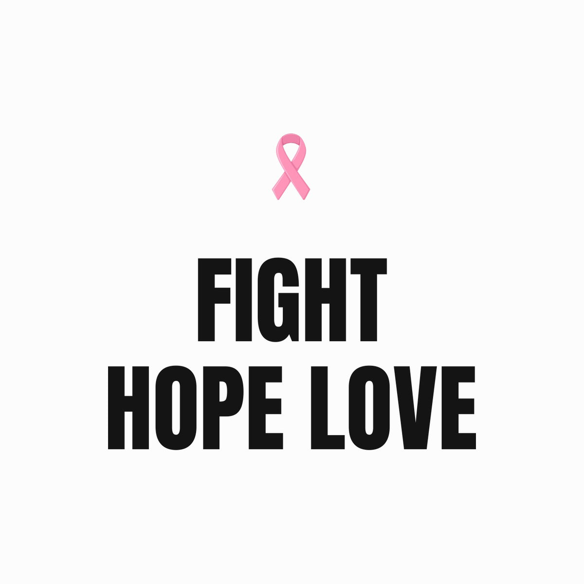 Fight Hope Love design close-up