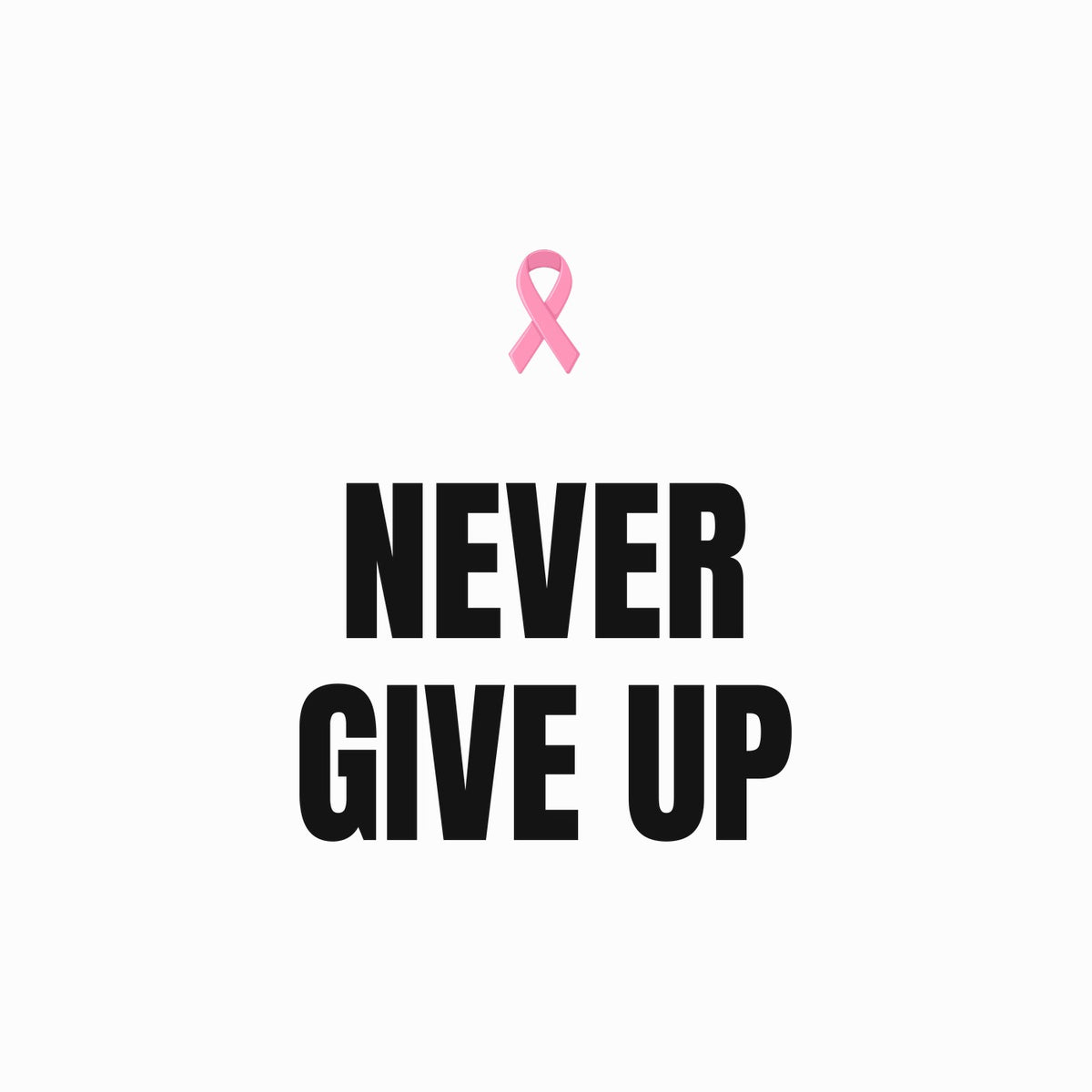 Never Give Up design close-up